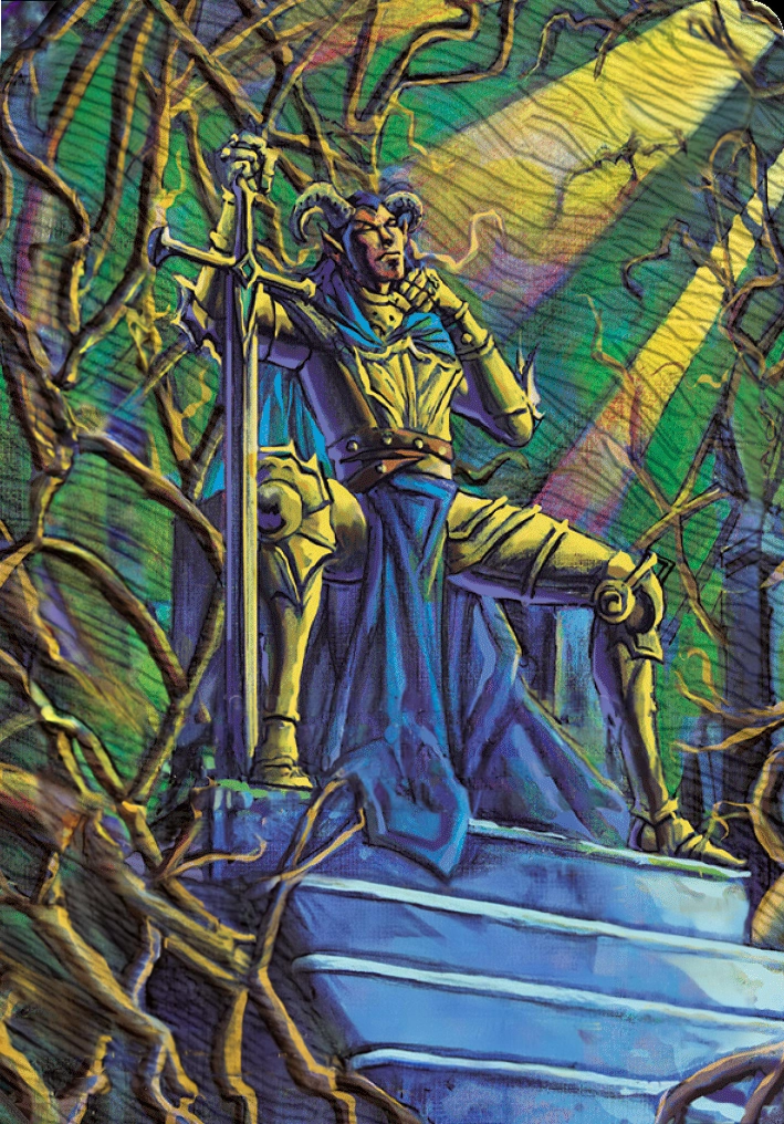 Ilustración de la baraja Guanac caballero